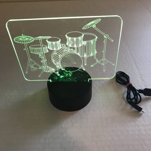 Drum Set Mood Light Battery or USB Powered Preowned - Picture 5 of 10